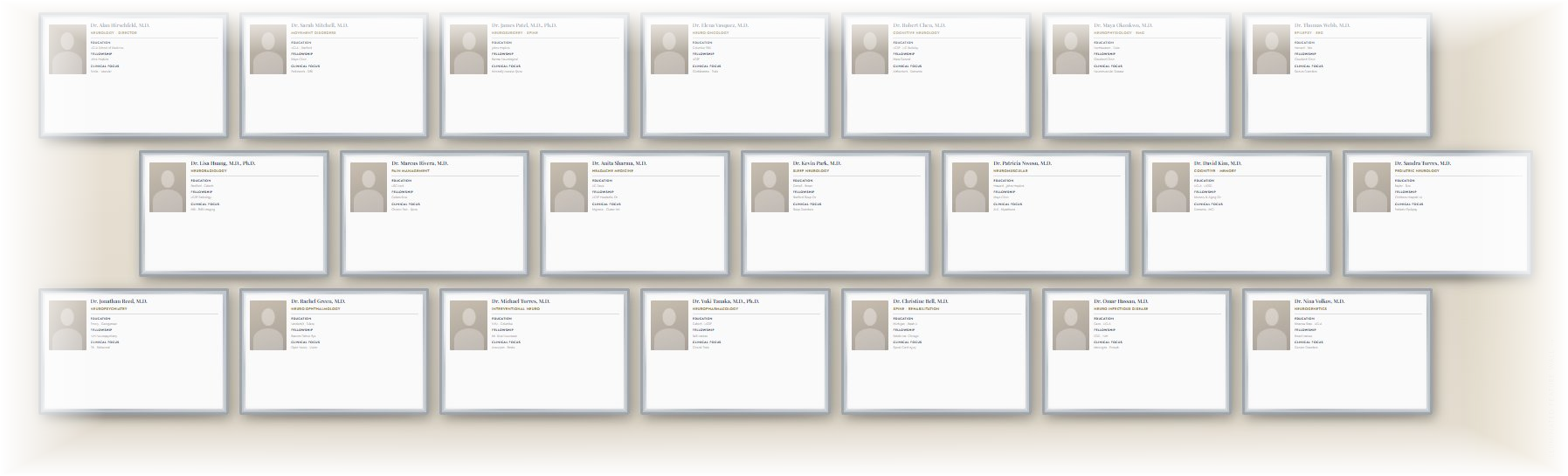 Wilshire Neuroscience Institute — Physician Profile Wall